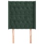 Kopfteil mit dunkelgrünen Samtohren 83x16x118/128 cm von , Kopf- und Fußteile - Ref: Foro24-3119949, Preis: 97,38 €, Rabatt: %