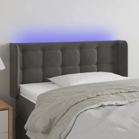 Dark gray velvet headboard with LED 83x16x78/88 cm by , Headboards and footboards - Ref: Foro24-3123701, Price: 53,45 €, Disc...
