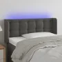 Cabecero con LED de terciopelo gris oscuro 83x16x78/88 cm de , Cabeceros y pies de cama - Ref: Foro24-3123701, Precio: 53,45 ...