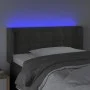 Cabecero con LED de terciopelo gris oscuro 83x16x78/88 cm de , Cabeceros y pies de cama - Ref: Foro24-3123701, Precio: 53,45 ...