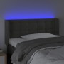 Dunkelgraues Samtkopfteil mit LED 83x16x78/88 cm von , Kopf- und Fußteile - Ref: Foro24-3123701, Preis: 51,92 €, Rabatt: %
