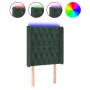 Cabecero con LED de terciopelo verde oscuro 83x16x118/128 cm de , Cabeceros y pies de cama - Ref: Foro24-3124417, Precio: 97,...