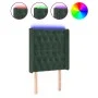 Dark green velvet LED headboard 83x16x118/128 cm by , Headboards and footboards - Ref: Foro24-3124417, Price: 103,38 €, Disco...