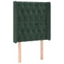 Cabecero con LED de terciopelo verde oscuro 83x16x118/128 cm de , Cabeceros y pies de cama - Ref: Foro24-3124417, Precio: 97,...