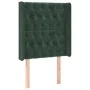 Dark green velvet LED headboard 83x16x118/128 cm by , Headboards and footboards - Ref: Foro24-3124417, Price: 103,38 €, Disco...