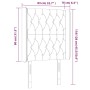 Dunkelgrünes Samtkopfteil mit LED 83x16x118/128 cm von , Kopf- und Fußteile - Ref: Foro24-3124417, Preis: 101,88 €, Rabatt: %