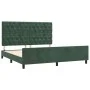 Estructura cama con cabecero terciopelo verde oscuro 160x200 cm de , Camas y somieres - Ref: Foro24-3125949, Precio: 298,52 €...