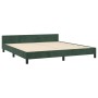 Dunkelgrüner Samtbettrahmen mit Kopfteil 160x200 cm von , Betten und Lattenroste - Ref: Foro24-3125949, Preis: 311,42 €, Raba...