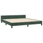 Estructura cama con cabecero terciopelo verde oscuro 160x200 cm de , Camas y somieres - Ref: Foro24-3125949, Precio: 298,52 €...