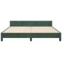 Estructura cama con cabecero terciopelo verde oscuro 160x200 cm de , Camas y somieres - Ref: Foro24-3125949, Precio: 298,52 €...