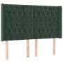 Dark green velvet LED headboard 163x16x118/128 cm by , Headboards and footboards - Ref: Foro24-3124441, Price: 168,60 €, Disc...