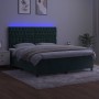 Boxspringbett mit Matratze und LED-Samt in Dunkelgrün, 160 x 200 cm von , Betten und Lattenroste - Ref: Foro24-3136314, Preis...