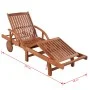 Solid acacia wood sun lounger by vidaXL, Loungers - Ref: Foro24-41446, Price: 225,77 €, Discount: %