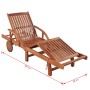 Tumbona de madera maciza de acacia de vidaXL, Tumbonas - Ref: Foro24-41446, Precio: 213,44 €, Descuento: %