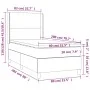 Box spring bed mattress and LED lights blue fabric 80x200 cm by , Beds and slatted bases - Ref: Foro24-3138675, Price: 347,63...
