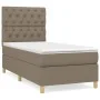 Box spring bed with taupe gray fabric mattress 80x200 cm by , Beds and slatted bases - Ref: Foro24-3142533, Price: 362,47 €, ...