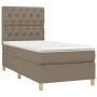 Box spring bed with taupe gray fabric mattress 80x200 cm by , Beds and slatted bases - Ref: Foro24-3142533, Price: 362,47 €, ...