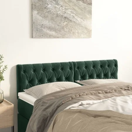 Headboards 2 units in dark green velvet 80x7x78/88 cm by , Headboards and footboards - Ref: Foro24-346365, Price: 82,66 €, Di...