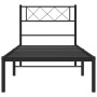 Bed frame with black metal headboard 107x203 cm by , Beds and slatted bases - Ref: Foro24-372273, Price: 67,97 €, Discount: %