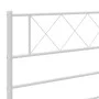Metal bed frame with white headboard 107x203 cm by , Beds and slatted bases - Ref: Foro24-372322, Price: 65,42 €, Discount: %