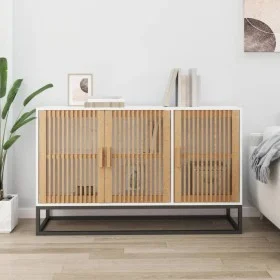 Aparador de madera contrachapada blanco 105x30x65 cm de , Aparadores - Ref: Foro24-352121, Precio: 132,77 €, Descuento: %
