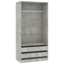 Betongrauer Sperrholzschrank 100x50x200 cm von , Kleiderschränke - Ref: Foro24-800607, Preis: 191,03 €, Rabatt: %