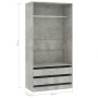Betongrauer Sperrholzschrank 100x50x200 cm von , Kleiderschränke - Ref: Foro24-800607, Preis: 191,03 €, Rabatt: %