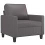 Grauer Kunstledersessel mit Hocker 60 cm von , Sofas - Ref: Foro24-3201021, Preis: 174,20 €, Rabatt: %