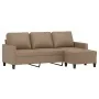 3-seater sofa and stool in cappuccino-colored synthetic leather 180 cm by , Sofas - Ref: Foro24-3201028, Price: 299,75 €, Dis...