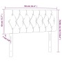 Kopfteil aus blauem Stoff, 90 x 7 x 78/88 cm von , Kopf- und Fußteile - Ref: Foro24-346318, Preis: 48,07 €, Rabatt: %