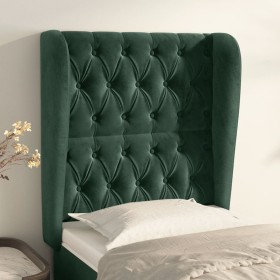Headboard with dark green velvet ears 83x23x118/128 cm by , Headboards and footboards - Ref: Foro24-3118325, Price: 99,50 €, ...
