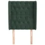Cabecero con orejas de terciopelo verde oscuro 83x23x118/128 cm de , Cabeceros y pies de cama - Ref: Foro24-3118325, Precio: ...
