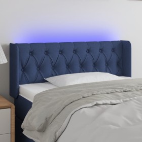 Blue fabric headboard with LED 93x16x78/88 cm by , Headboards and footboards - Ref: Foro24-3123560, Price: 60,14 €, Discount: %
