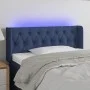 Cabecero con LED de tela azul 93x16x78/88 cm de , Cabeceros y pies de cama - Ref: Foro24-3123560, Precio: 62,73 €, Descuento: %