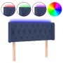 Blue fabric headboard with LED 93x16x78/88 cm by , Headboards and footboards - Ref: Foro24-3123560, Price: 62,50 €, Discount: %