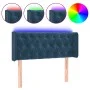 Cabecero con LED de terciopelo azul oscuro 103x16x78/88 cm de , Cabeceros y pies de cama - Ref: Foro24-3123618, Precio: 76,87...
