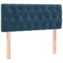 Box spring bed with dark blue velvet mattress 100x200 cm by , Beds and slatted bases - Ref: Foro24-3131127, Price: 328,43 €, ...