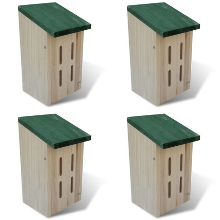 Set 4 cajas nido-refugio para mariposas, 14 x 15 x 22 cm de vidaXL, Refugios para mariposas - Ref: Foro24-41291, Precio: 33,2...