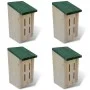 Set of 4 butterfly nesting shelters, 14 x 15 x 22 cm by vidaXL, Butterfly shelters - Ref: Foro24-41291, Price: 34,09 €, Disco...