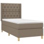 Box spring bed with mattress and taupe gray LED lights 80x200 cm by , Beds and slatted bases - Ref: Foro24-3139073, Price: 37...
