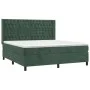 Box spring bed with mattress and LED dark green velvet 160x200cm by , Beds and slatted bases - Ref: Foro24-3139754, Price: 61...