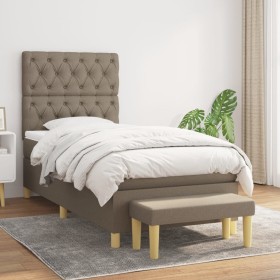 Boxspringbett mit taupegrauer Stoffmatratze 80x200 cm von , Betten und Lattenroste - Ref: Foro24-3137353, Preis: 390,49 €, Ra...