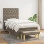 Box spring bed with taupe gray fabric mattress 80x200 cm by , Beds and slatted bases - Ref: Foro24-3137353, Price: 400,22 €, ...