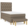 Cama box spring con colchón tela gris taupe 80x200 cm de , Camas y somieres - Ref: Foro24-3137353, Precio: 409,74 €, Descuent...