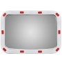 Espejo de tráfico convexo rectangular con reflectores 40 x 60cm