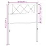Cabecero de metal blanco 90 cm de , Cabeceros y pies de cama - Ref: Foro24-372354, Precio: 23,35 €, Descuento: %