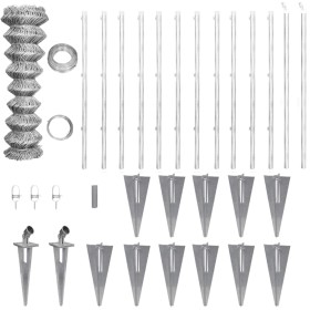 Metal fence with galvanized steel posts 25x1.5 m by vidaXL, fence panels - Ref: Foro24-141509, Price: 315,12 €, Discount: %
