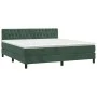 Box spring bed with mattress and LED dark green velvet 180x200cm by , Beds and slatted bases - Ref: Foro24-3134600, Price: 57...