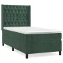 Box spring bed with dark green velvet mattress 90x190 cm by , Beds and slatted bases - Ref: Foro24-3132834, Price: 344,22 €, ...