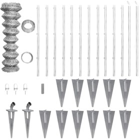 Metal fence with stakes and galvanized steel posts 25x1 m by vidaXL, fence panels - Ref: Foro24-141507, Price: 283,97 €, Disc...